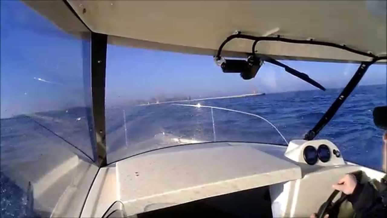Z Zalewu Szczecińskiego w Kanał Piastowski (Cortina 480 Pilot + Yamaha F 50)