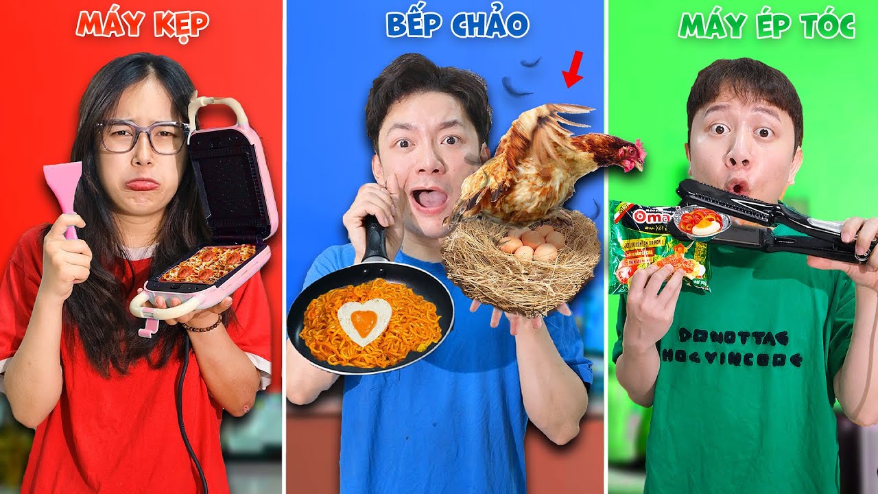 Cuộc Thi Nấu Mì Bằng Dụng Cụ Độc Lạ Trong Nhà! - Ai là vua đầu bếp?