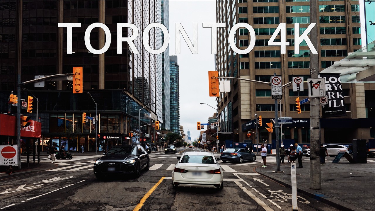 Driving in DOWNTOWN TORONTO, Province of Ontario - Canada 4K
