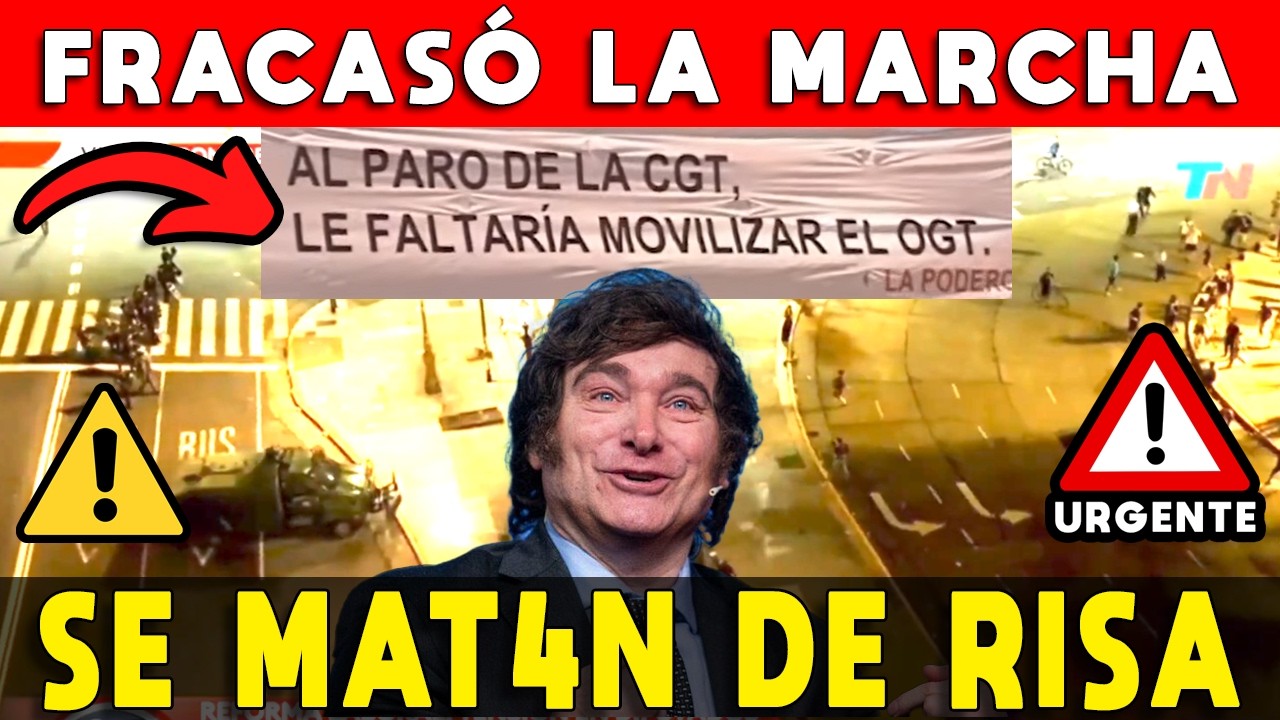 FRACASÓ LA MARCHA 🚨 SE MAT4N DE RISA ⚠️ Papelón de la CGT: reclaman que no fue nadie