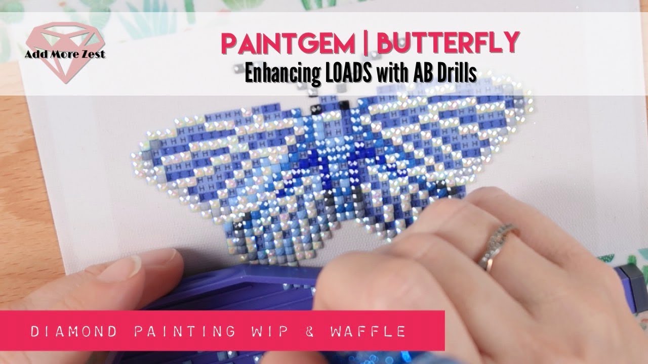 Butterfly by PaintGem WIP & Waffle/Chat | Diamond Painting