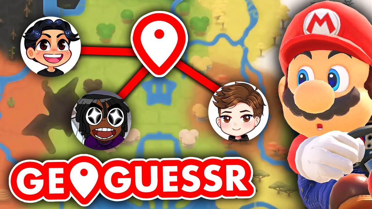 I Challenged Youtubers to Mario Kart World GeoGuessr