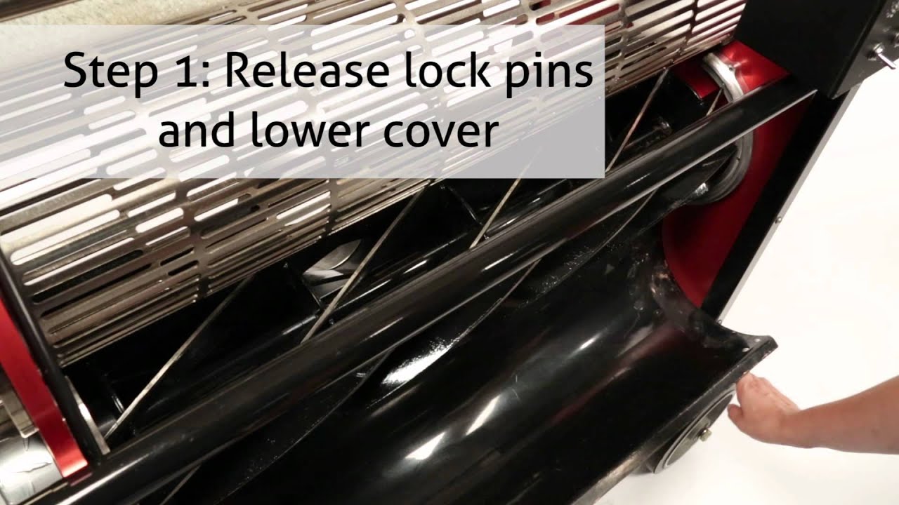 Removing Reel Cover for Easy Cleaning on Triminator Wet Bud Trimming Machines