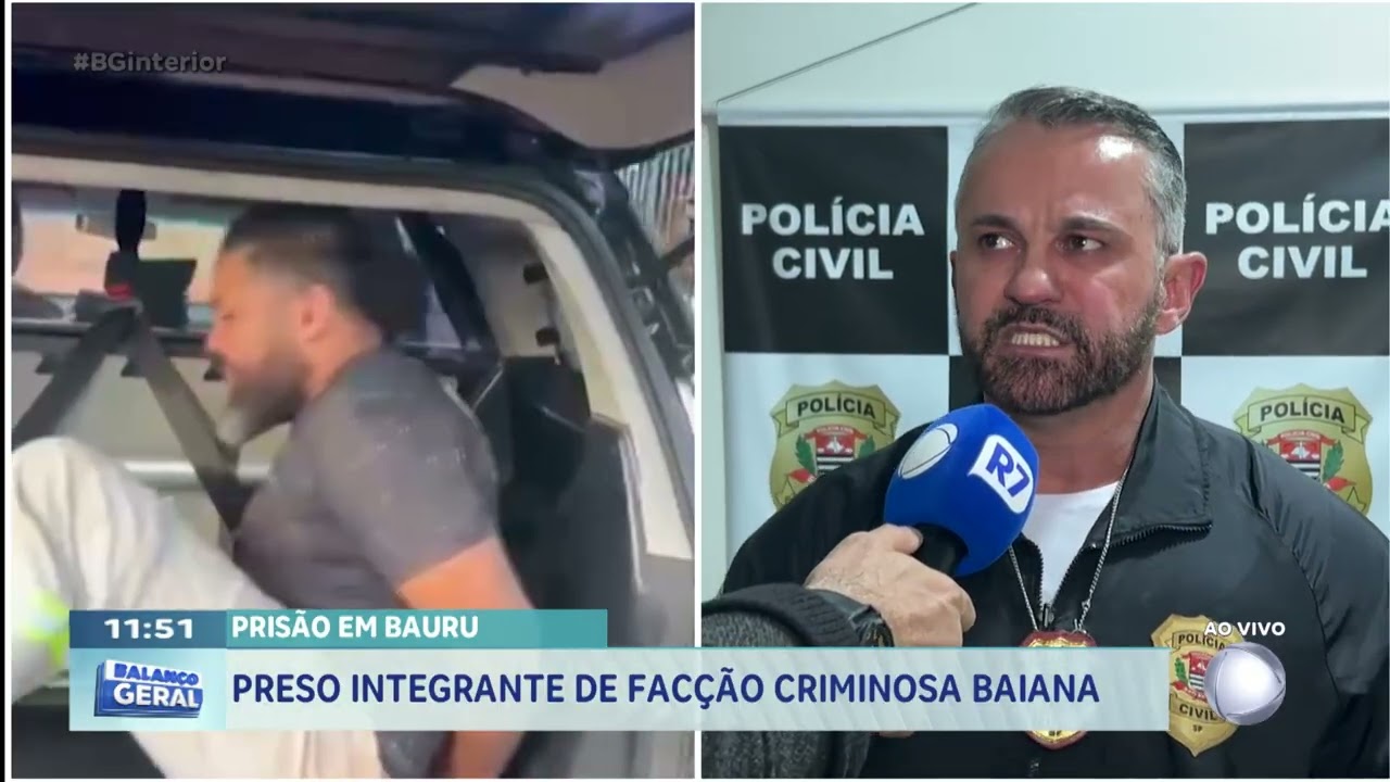 Prisao em Bauru: preso integrante de facção criminosa baiana