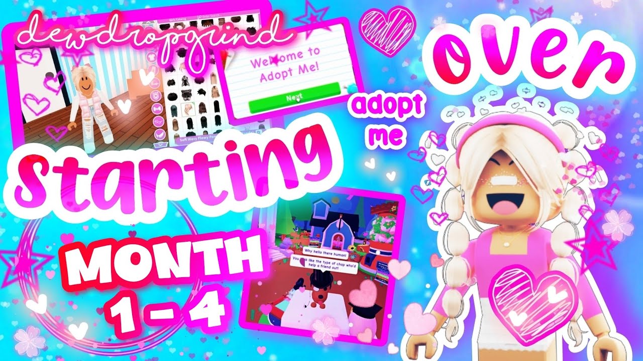 💗 STARTING OVER 💗 in Adopt Me! 1st -4th FULL MONTHS! #adoptme