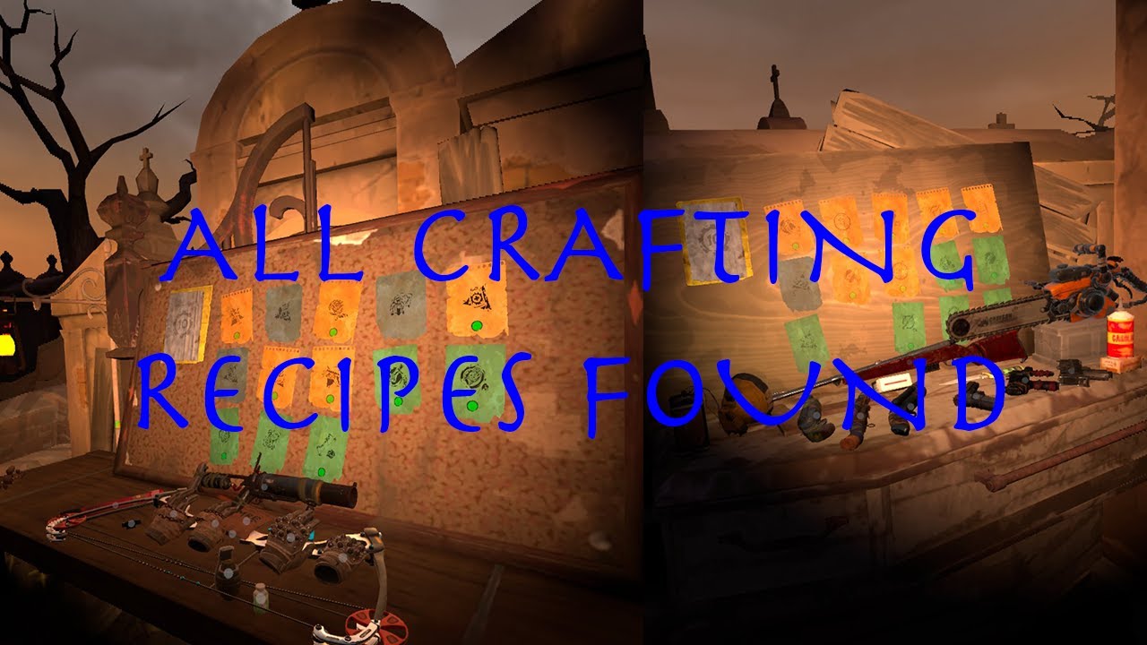 VR TWD S&S Ch 2 - ALL CRAFTING RECIPES LOCATIONS