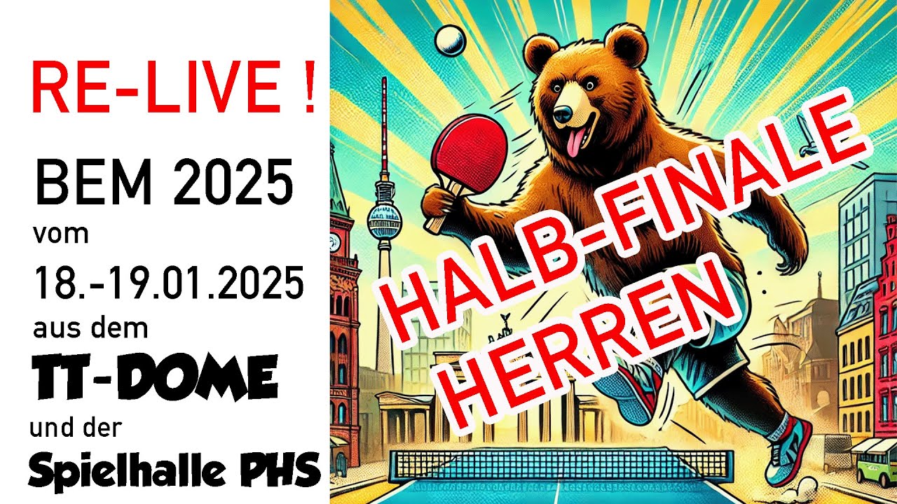 BEM 2025 Halbfinale der Herren RE-Live :  Henninger, Marius vs Bartels, Daniel am 19.01.2025