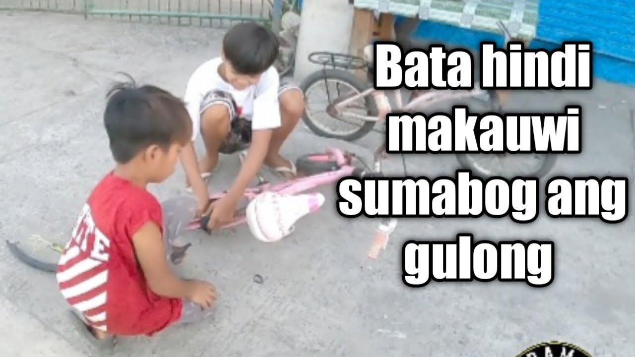 Bata hindi makauwi dahil sumabog ang gulong ng Bike