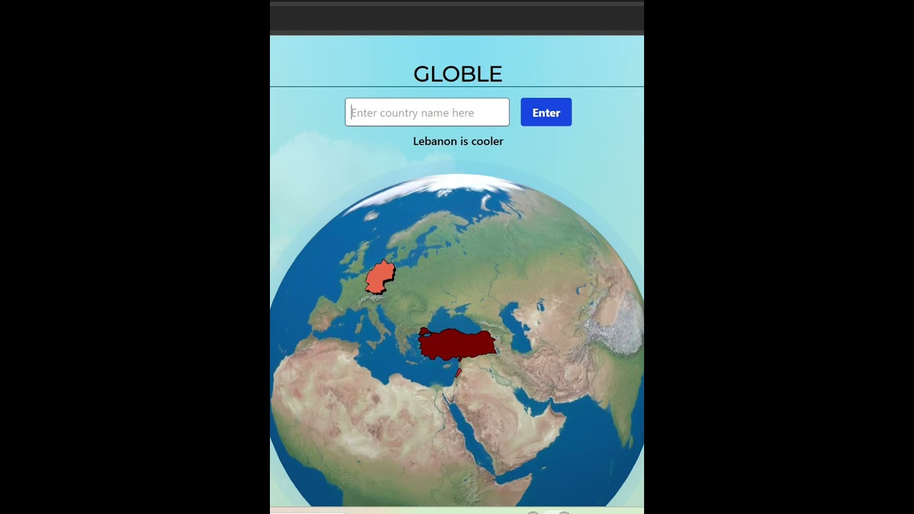 Daily Globle #74: Surrounded #globle #geography #speedrun  #savethemappingcommunity #catnachofc