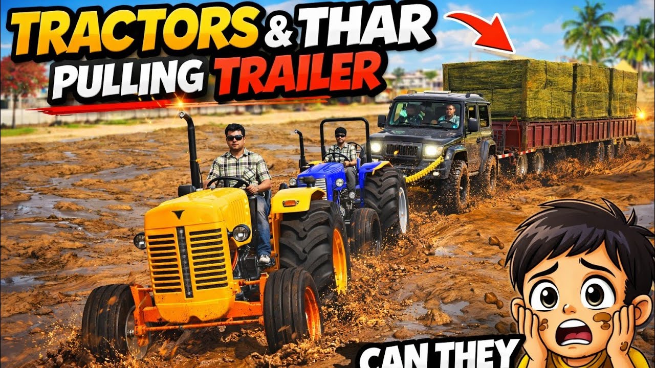 Indian tracter Rescue in the Bolero Z Sonalika Best tochen king swaraj #tracter #gaming 