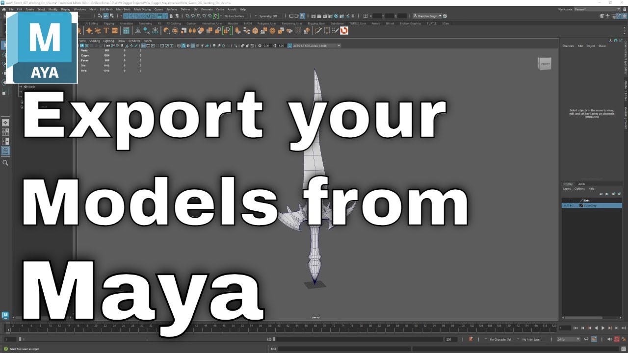 How to Export an FBX from Maya for Substance Painter
