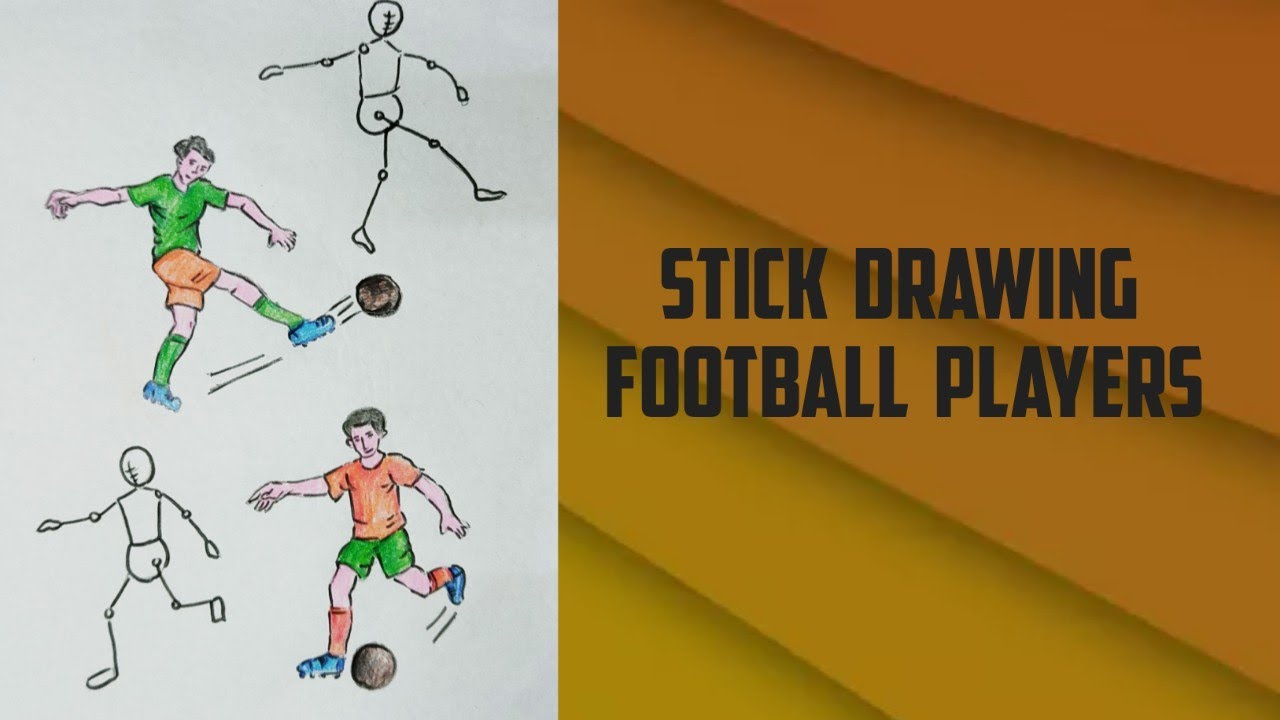 Stick Drawing Football Players | Stick Figures For Beginners