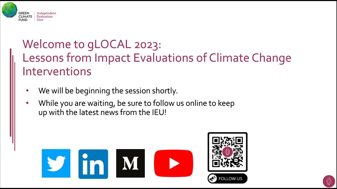 Lessons from Impact Evaluations of Climate Change Interventions - IEU at gLOCAL2023
