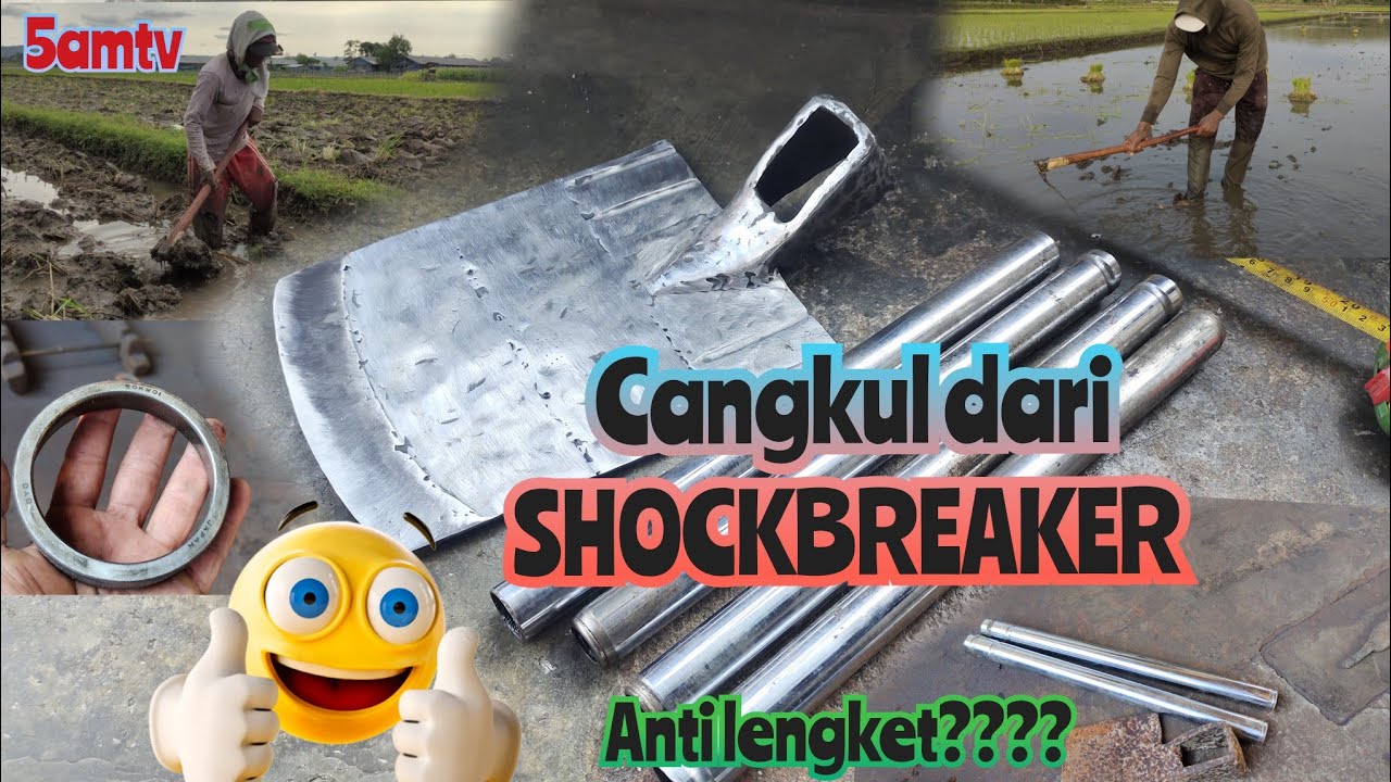 cangkul anti lengket dari shockbreaker sepeda motor.ide baru(5amtv)|blacksmit√pertanian