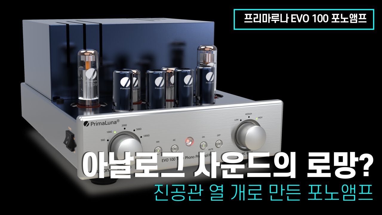 아날로그 사운드의 로망? 진공관 열 개로 만든 포노앰프 - 프리마루나 EVO 100 포노앰프