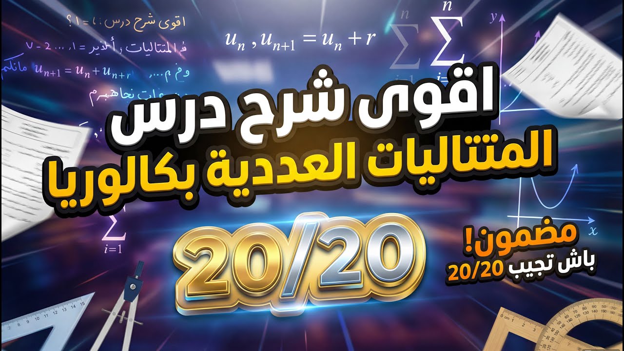 الدرس 2  في المتتاليات البرهان بالتراجع  شرح مفصل تمرينين من بكالوريا تقني رياضي و شعبة رياضيات