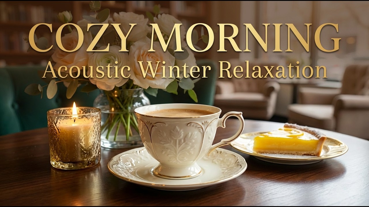 Cozy Morning Guitar Music | Warm Acoustic Instrumental for Snowy Winter Relaxation
