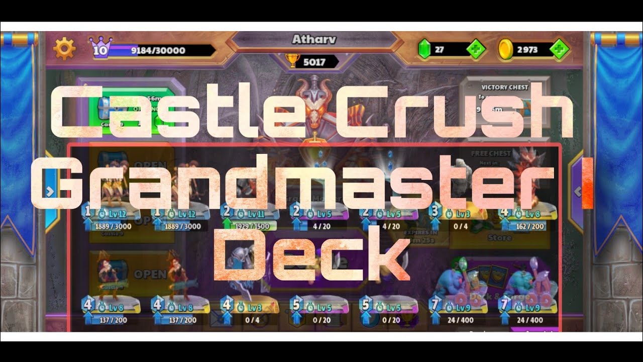 Castle Crush Master III to Grand Master I deck 2025 |