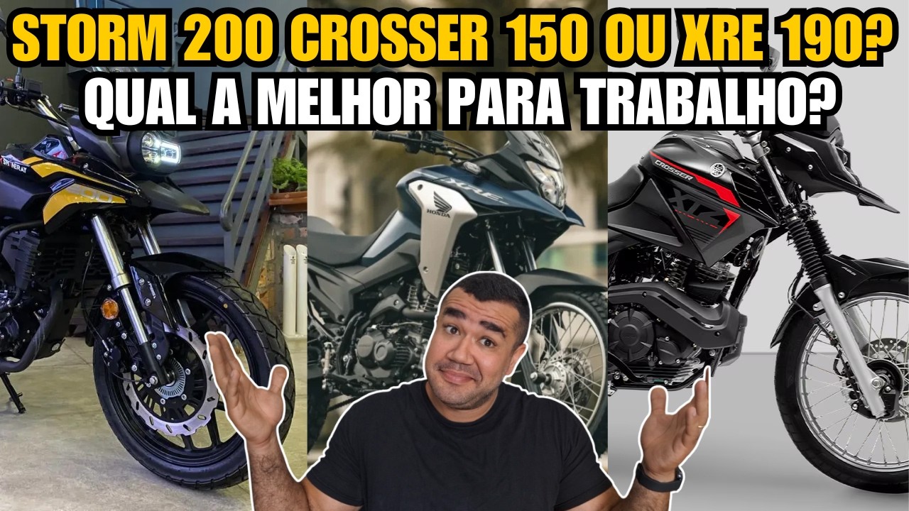 SHINERAY STORM 200 OU YAMAHA CROSSER 150 OU XRE 190? QUAL A MELHOR PARA TRABALHO?