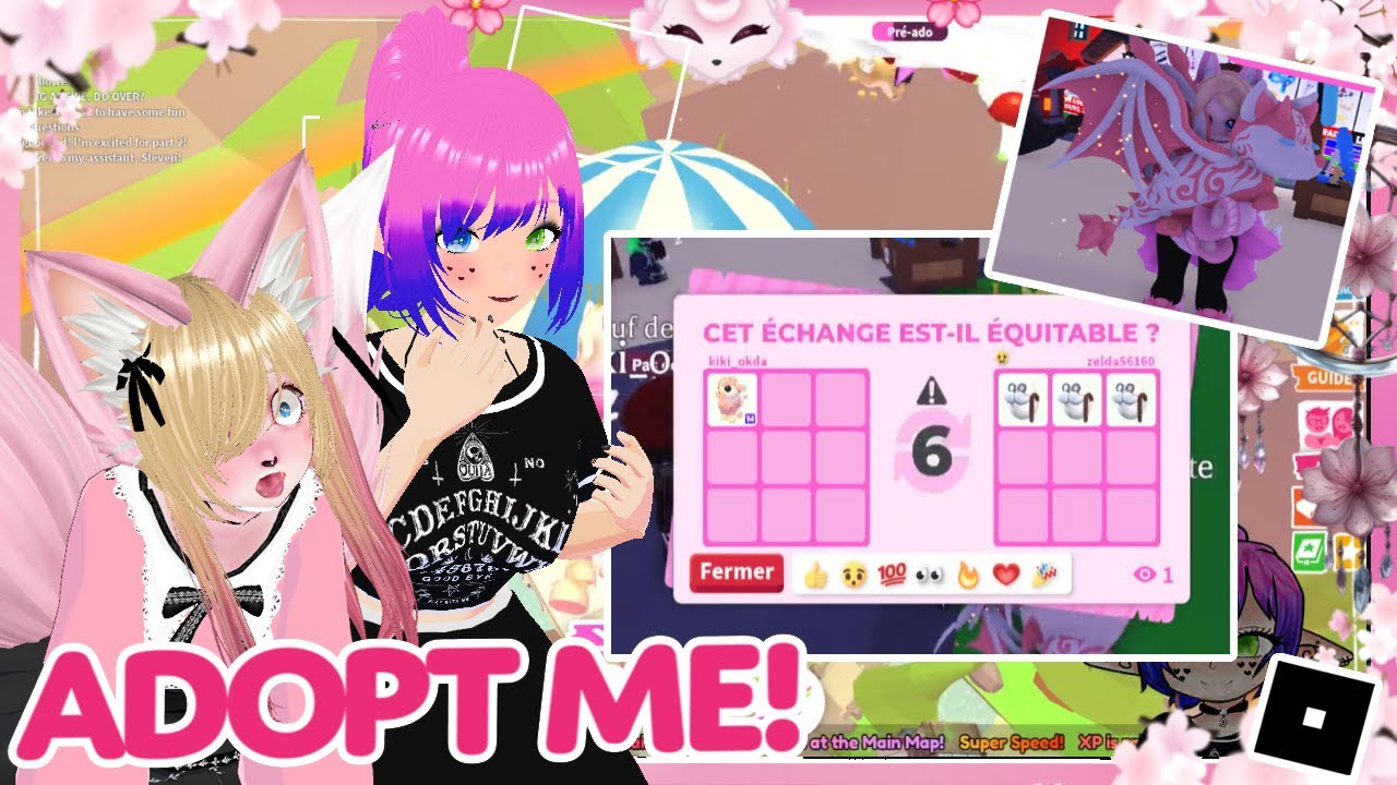 🌸🦊LIVE VTUBER FR 3D🦊🌸 - farm & Admin Abuse sur Adopt me ! - [Roblox}