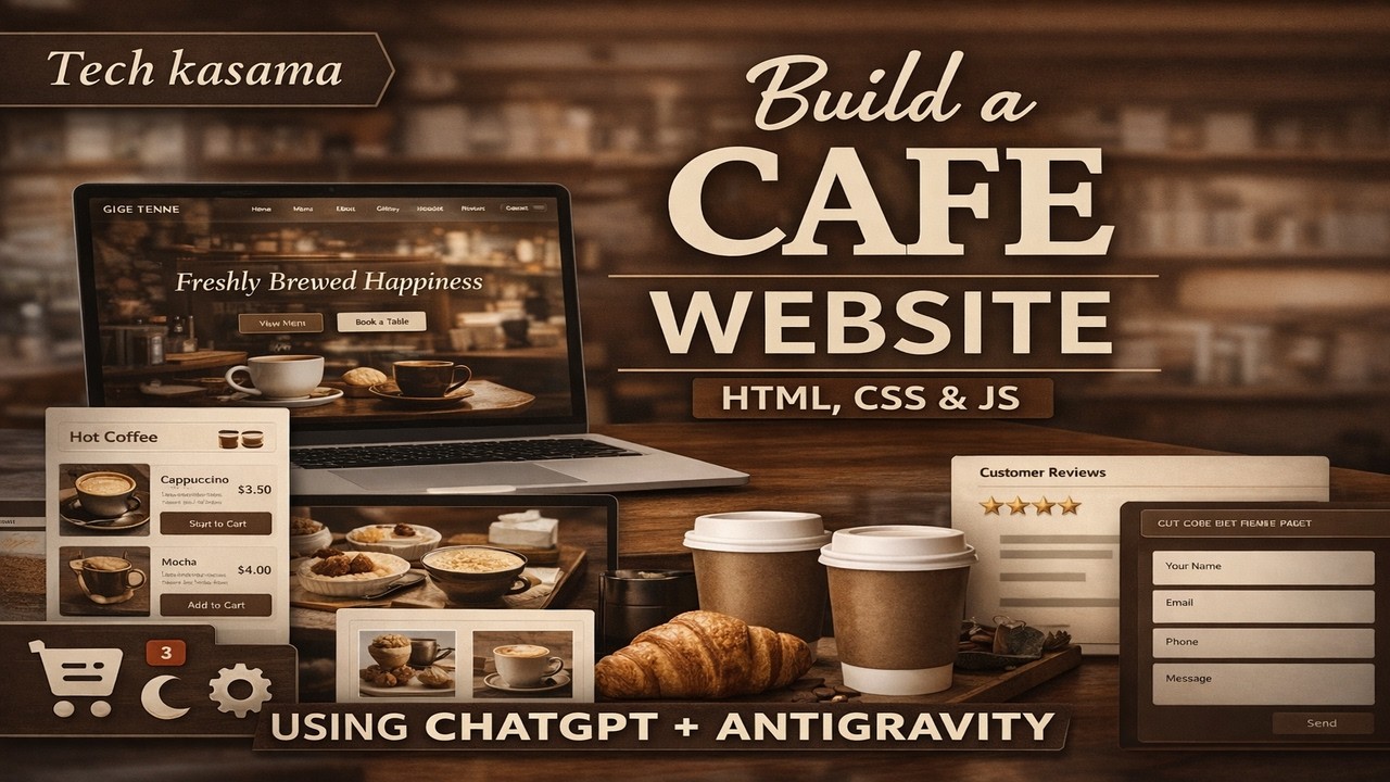 Build a Stunning Cafe Website ☕🔥 | ChatGPT + Antigravity 😎✨ | Tech Kasama #trending #viral #ai #site