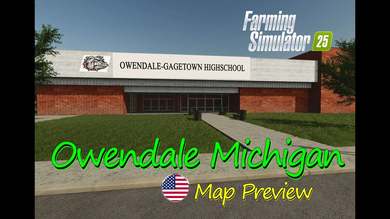 Owendale Michigan Map Mod preview : Expansive American Fields & Village Life  | Map Tour | FS 25