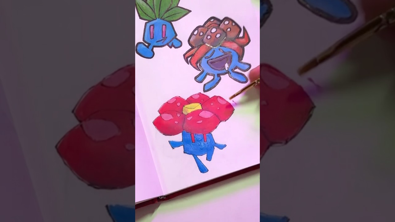 Speed Drawing the Oddish Line #pokemon #speeddrawing #speedpaint #timelapse #drawing
