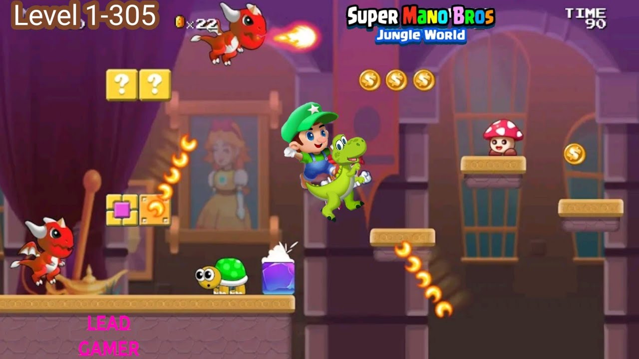 Super Mano Bros Jungle World Level 1-305
