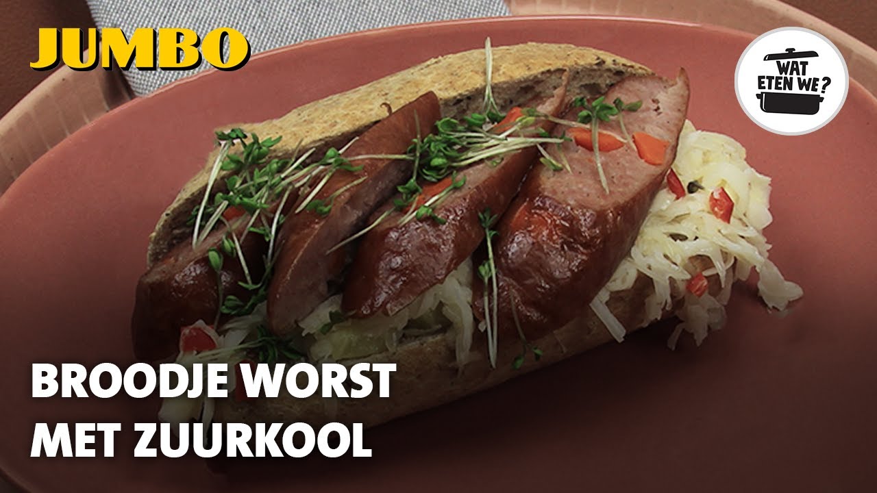 Wat eten we? Broodje worst met zuurkool