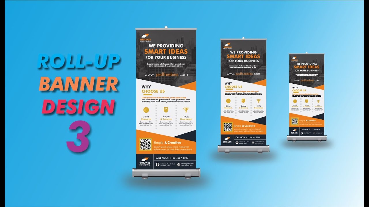 CorelDRAW X7 Tutorials ROLL UP BANNER DESIGN 3 with Wajid Corel GraphiX
