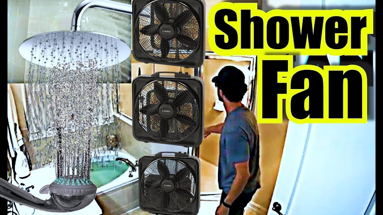 SHOWER FAN 10 Hours Shower Sounds + Box Fan Noise = Shower Noise