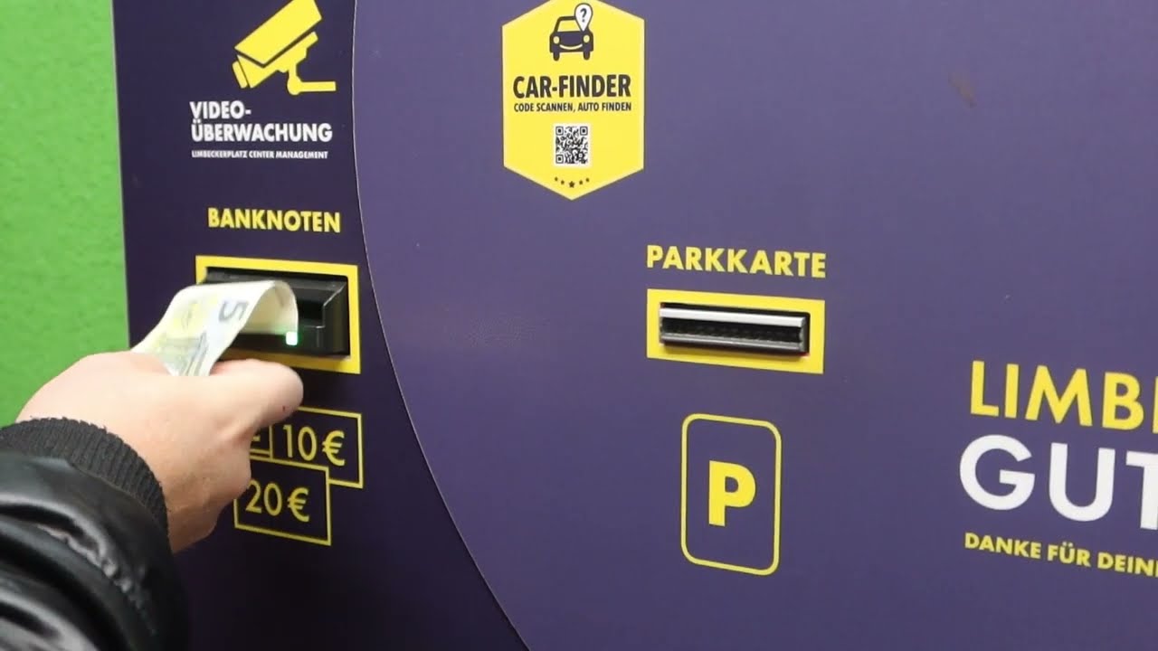 Simple method to avoid parking tickets fines in Germany. How tourists use garages & parking machines