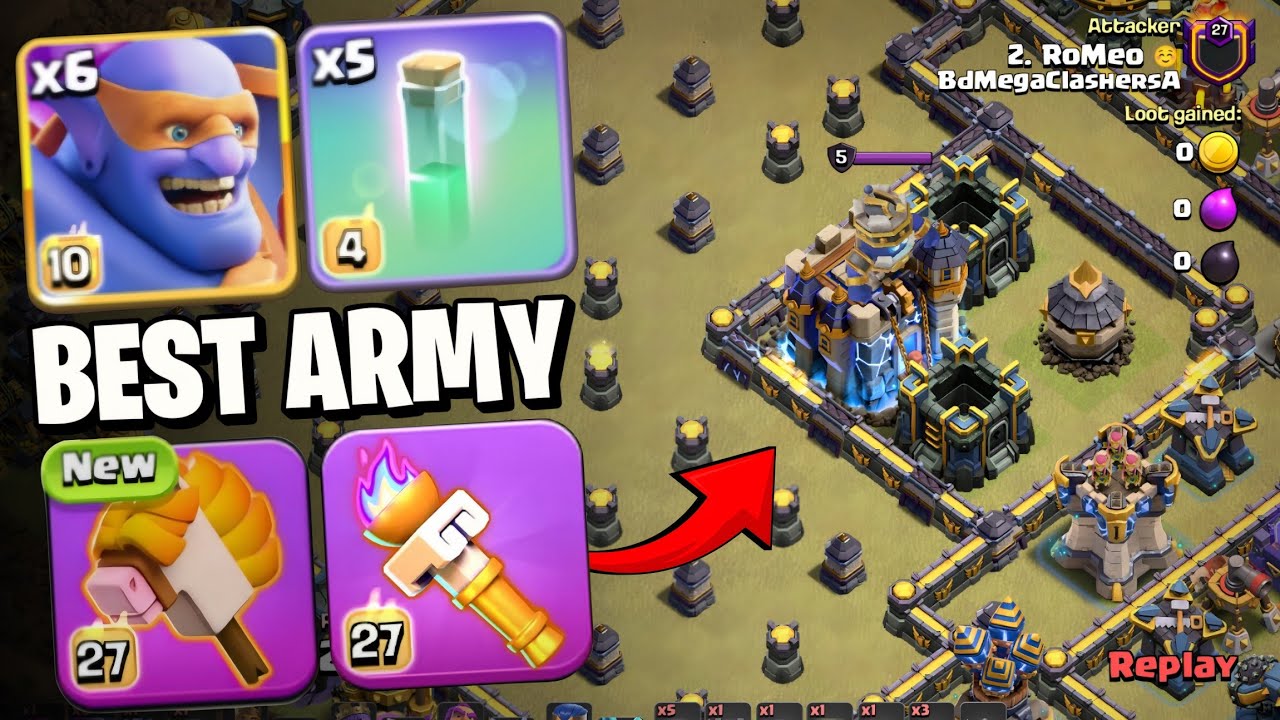 This Super Bowler + Stick Horse + Torch is The PERFECT COMBINATION! Best Th18 Attack Strategy 