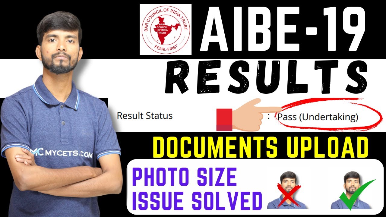 AIBE 19 Pass Undertaking|AIBE Document Upload For COP|AIBE Photo Upload Error|AIBE Photo Size Error
