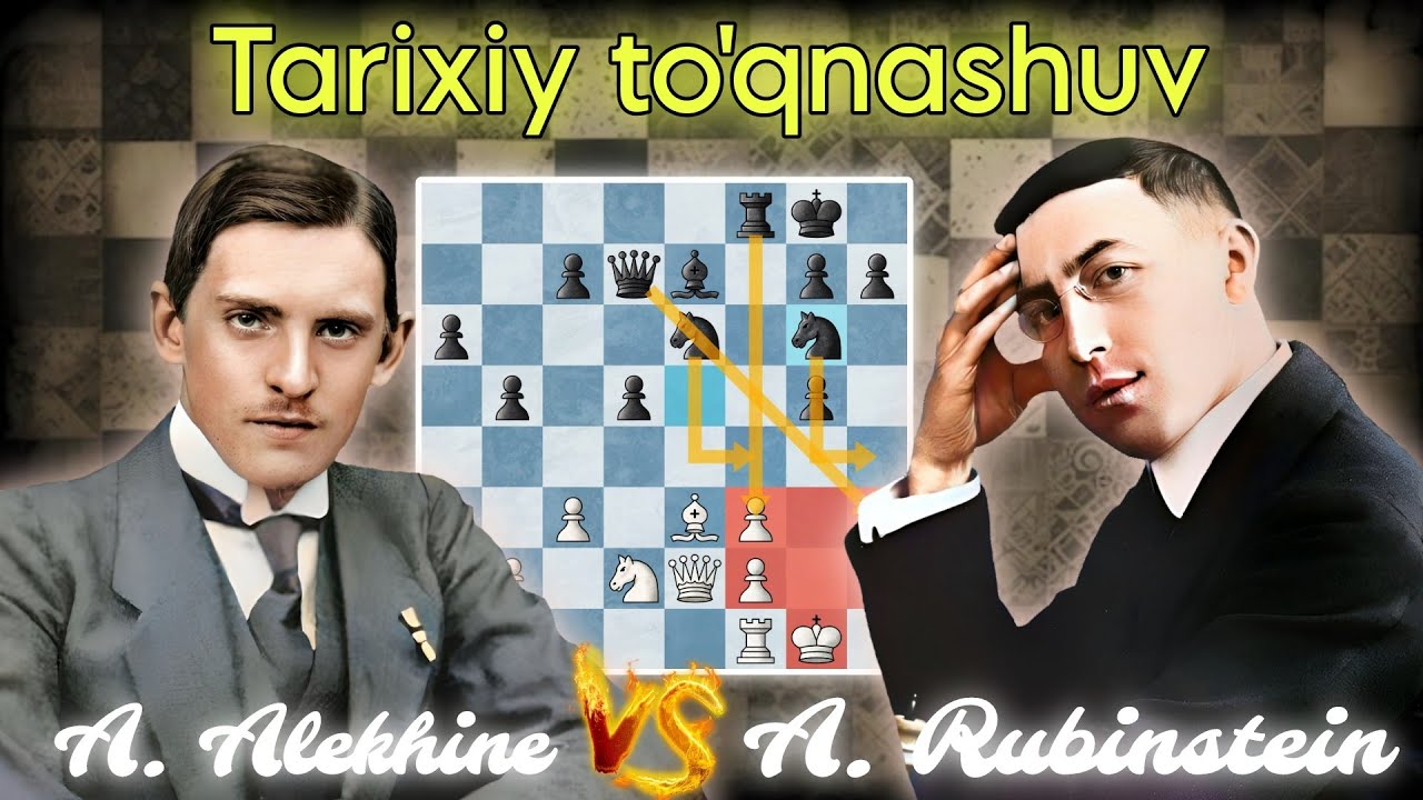 Titanlar janggi ! | Darsliklarga kirgan partiya. | Aleksandr Alekhine vs Akiba Rubinstein Vilvo 1912