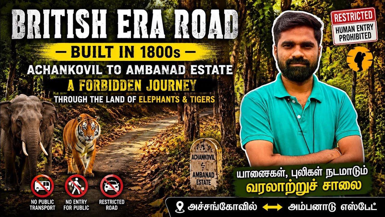 Thrill ride of Achankovil to Ambanad abandoned british road travel🤩