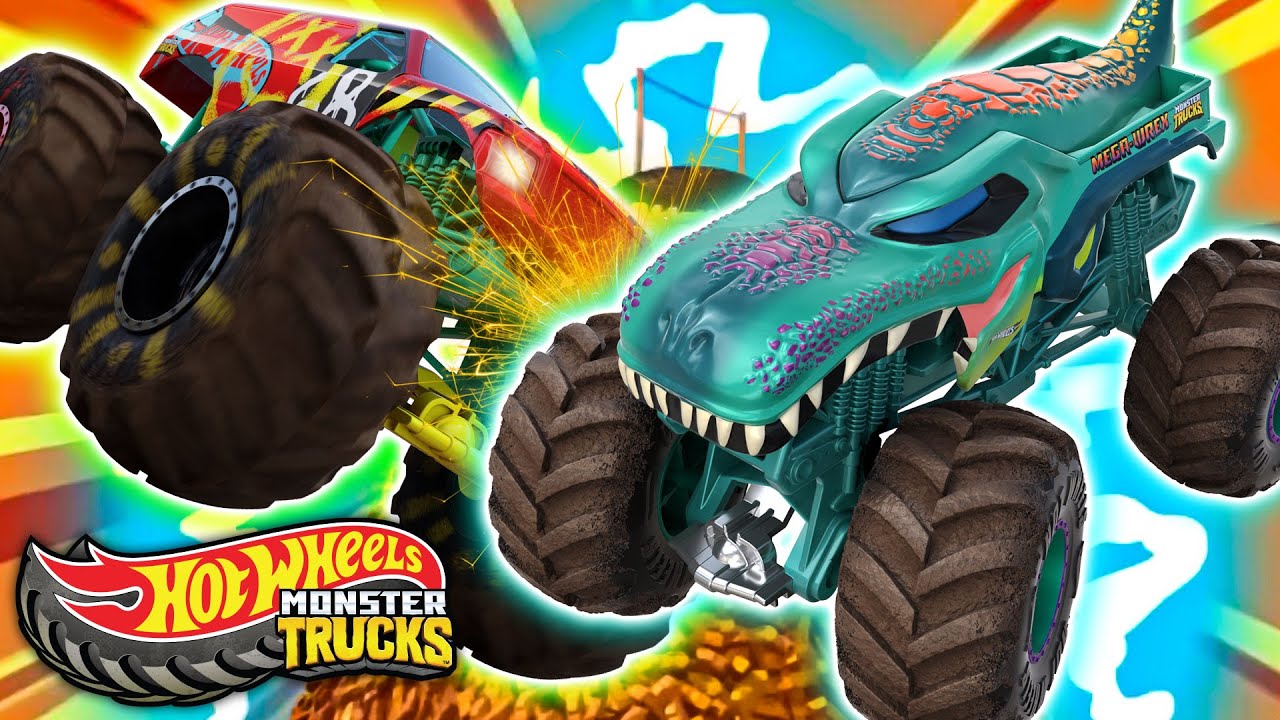 キャンプ・クラッシュのキャンパーたちがカオスマウンテンに挑む！| Hot Wheels Monster Trucks