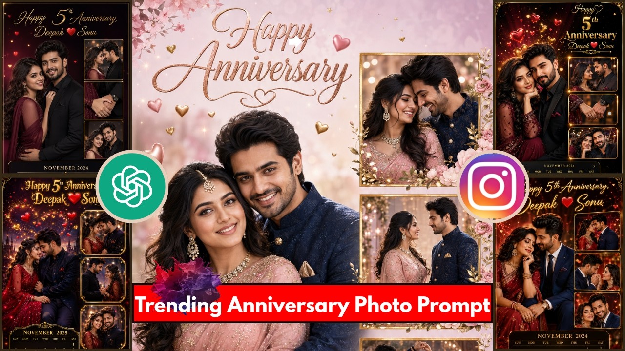 Trending Wedding Anniversary AI Image Prompt | ChatGPT Photo Editing Prompt | Viral Prompt