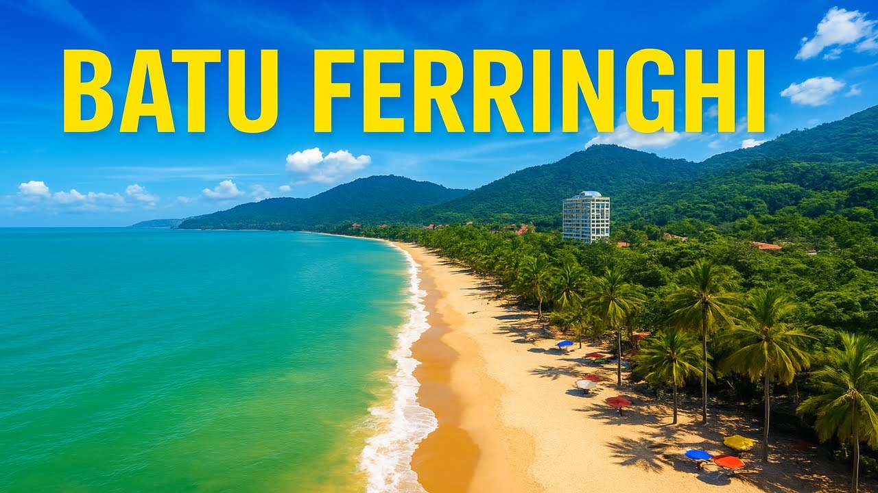 Batu Ferringhi Beach | Stunning Aerial Drone View of Penang’s Most Famous Beach |