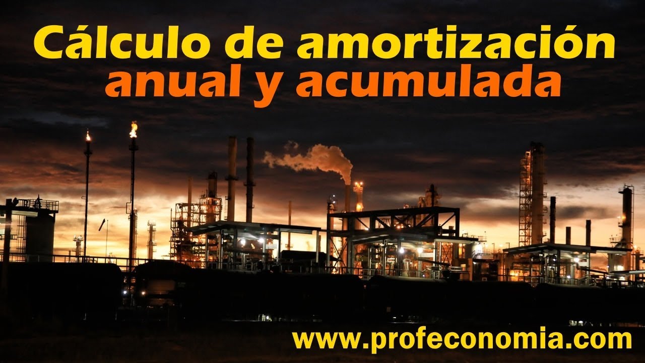 Calcular la amortización anual y la amortización acumulada