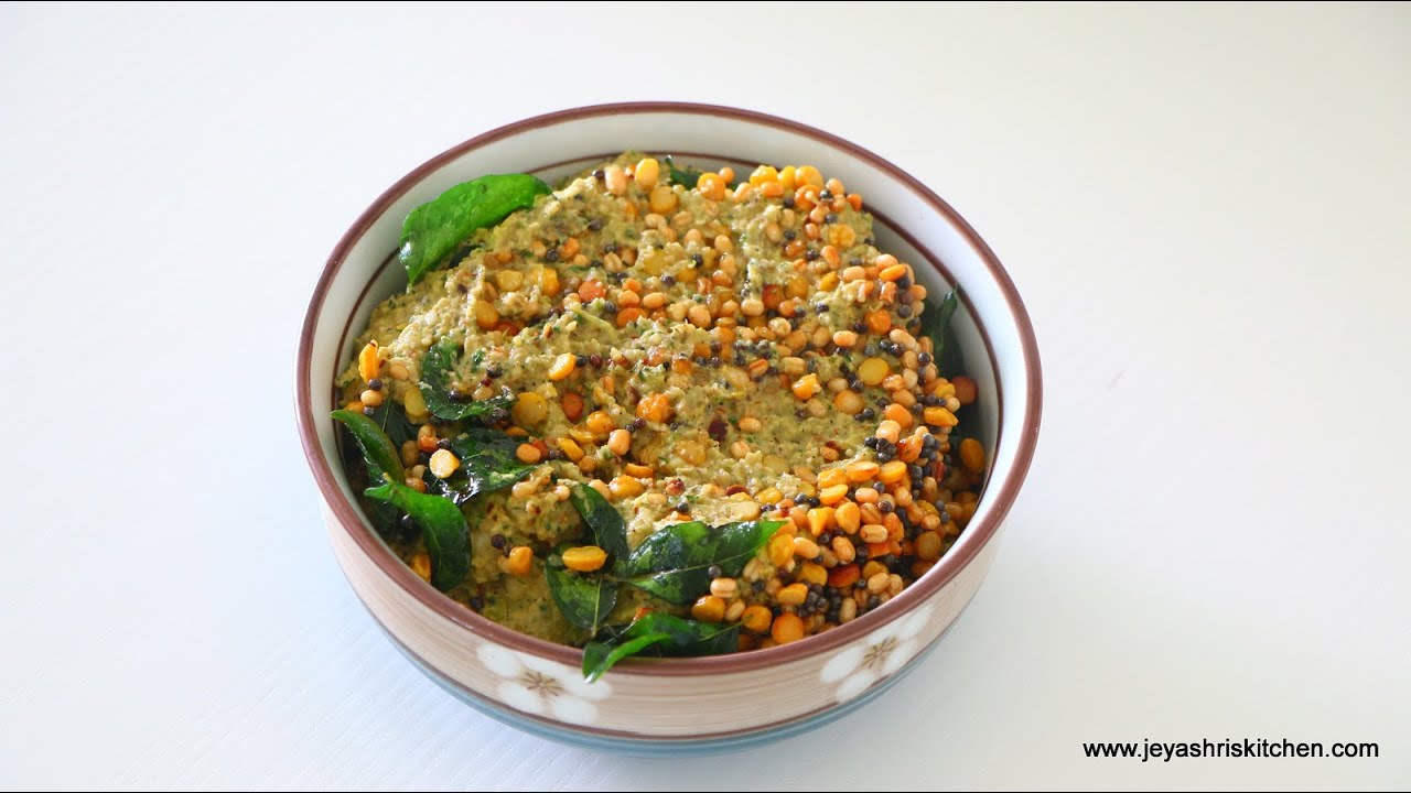 Andhra style green tomato chutney - Raw tomato pachadi - Thakkali kai thogayal