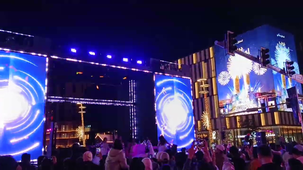 Dancers. New Year's eve celebrations 2026. Lusail boulevard Doha Qatar 