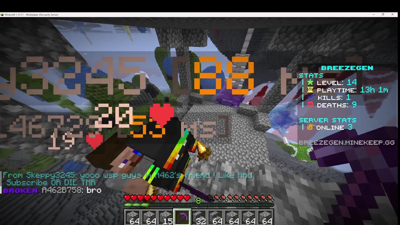 more minecraft but my friend is playing to