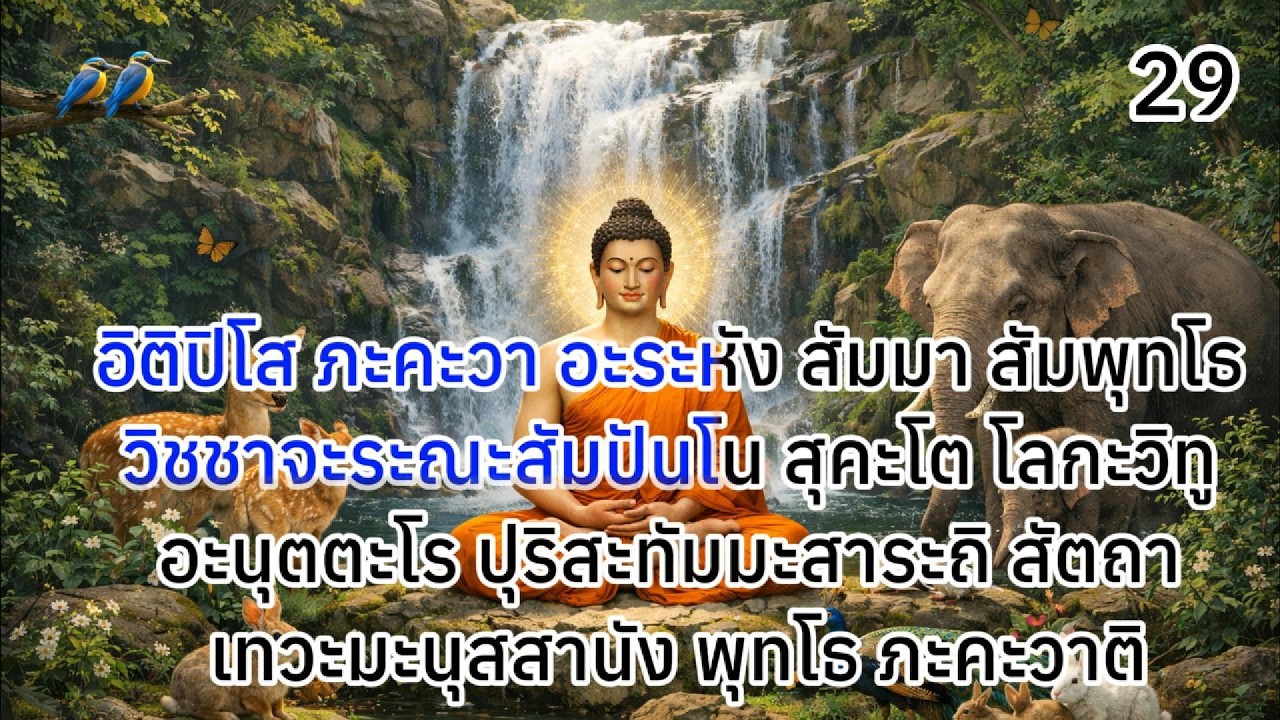 สวดอิติปิโส 29 จบ (อายุ 28) เสริมดวงชะตาชีวิต โดยเฉพาะช่วงเบญจเพสให้รุ่งเรืองและแคล้วคลาดปลอดภัย