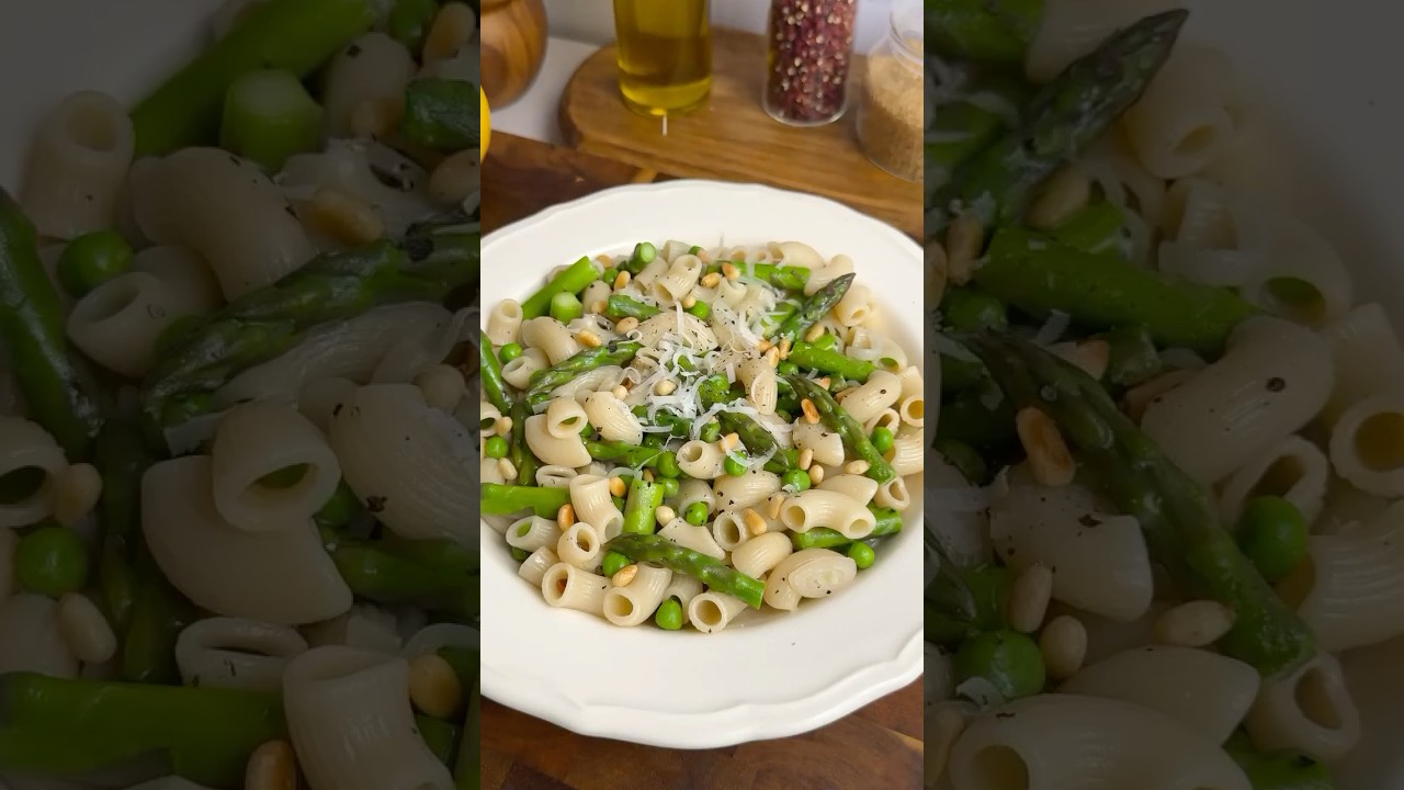 20 min - Pipe rigate met asperge en citroen #picnic #pasta #recept #rigate #asperges