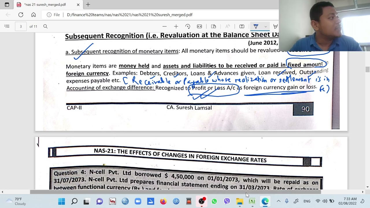 Lec 29 NAS 21 The effects of changes in Foreign Exchange Rates