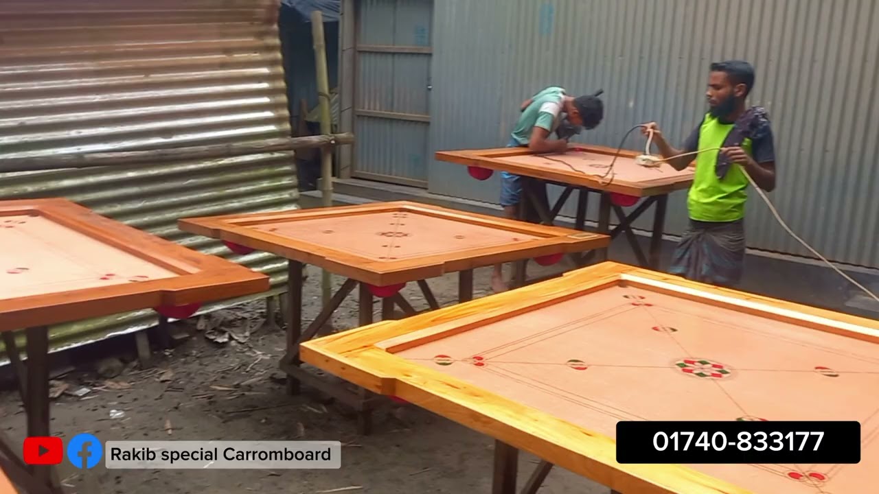 🔨 পাইকারি কেরামবোর্ড প্রস্তুতের ব্যস্ত সময় | Rakib Special Carrom Board | Mymensingh Factory Work