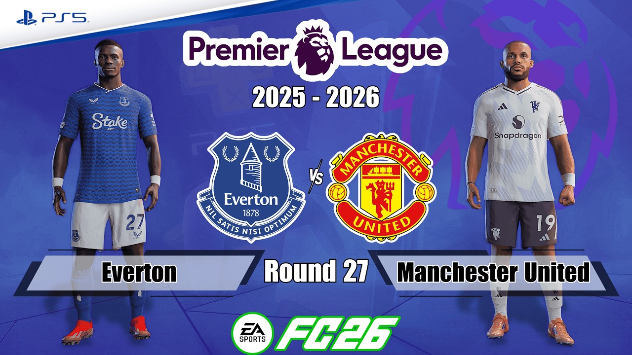 Everton vs. Manchester United | Premier League 25/26 | Full Match | FC 26 - PS5™[4K]