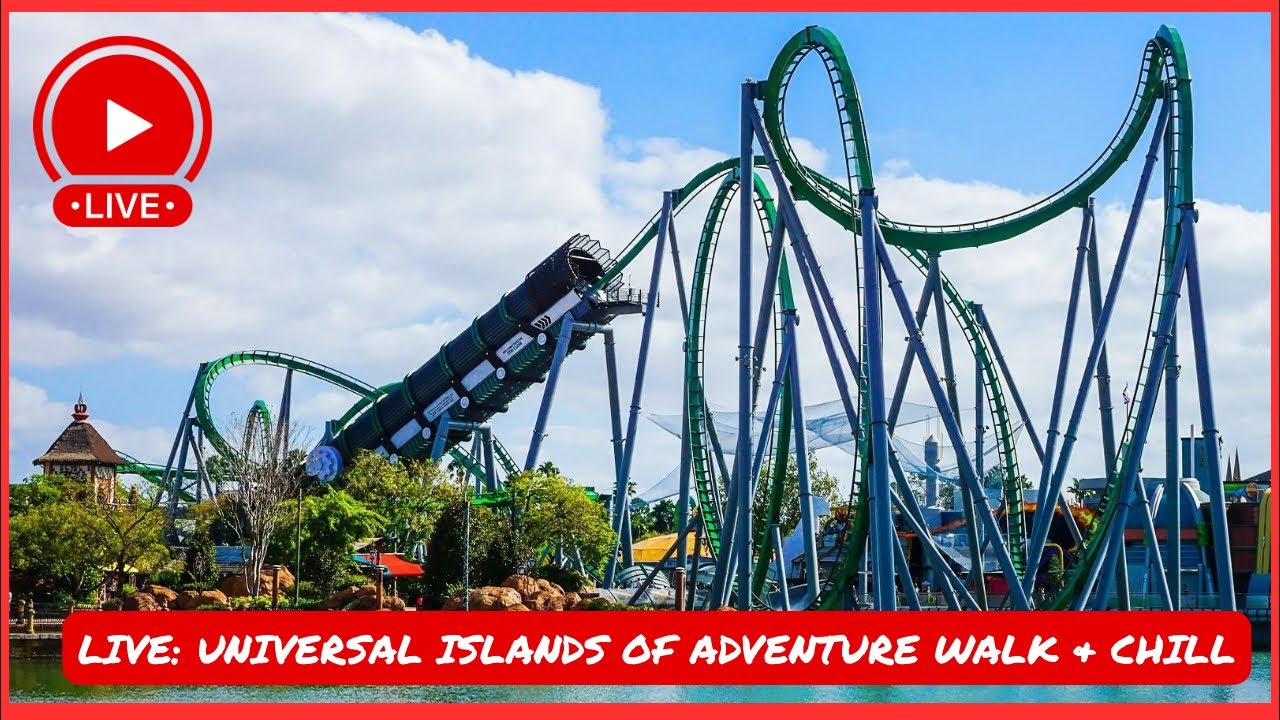 🔴LIVE: Universal Islands of Adventure Orlando! Walk & Chill ☀️ Florida Vlog!
