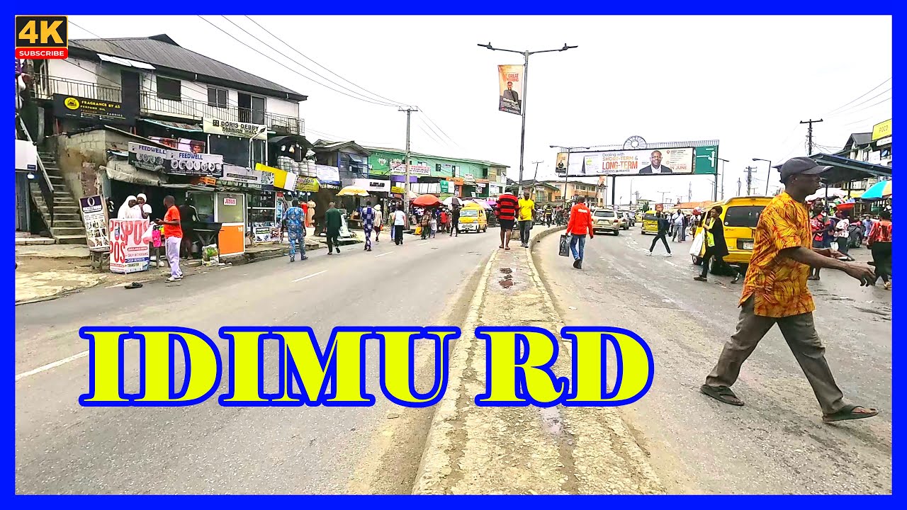 🇳🇬IDIMU RD-4K WALKING TOUR-LAGOS NIGERIA